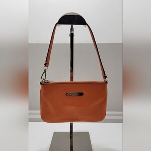 Brighton Orange Leather Crossbody Bag